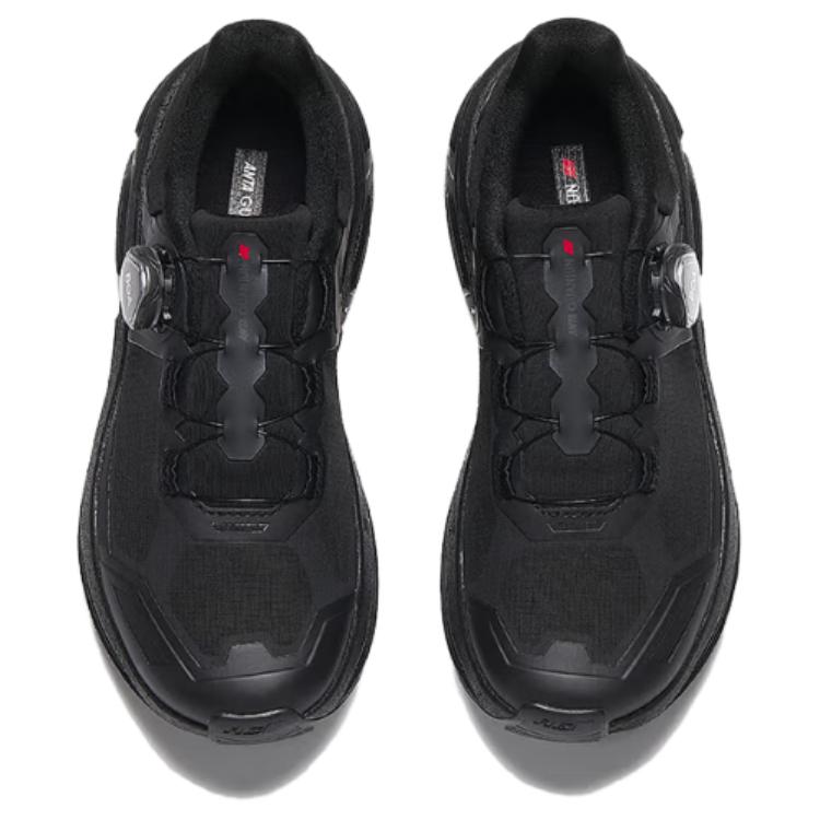 Anta Cushioning Slip Resistant Abrasion Resistant Low top Trail Running Shoes Men's Basic Black 112535538A-1