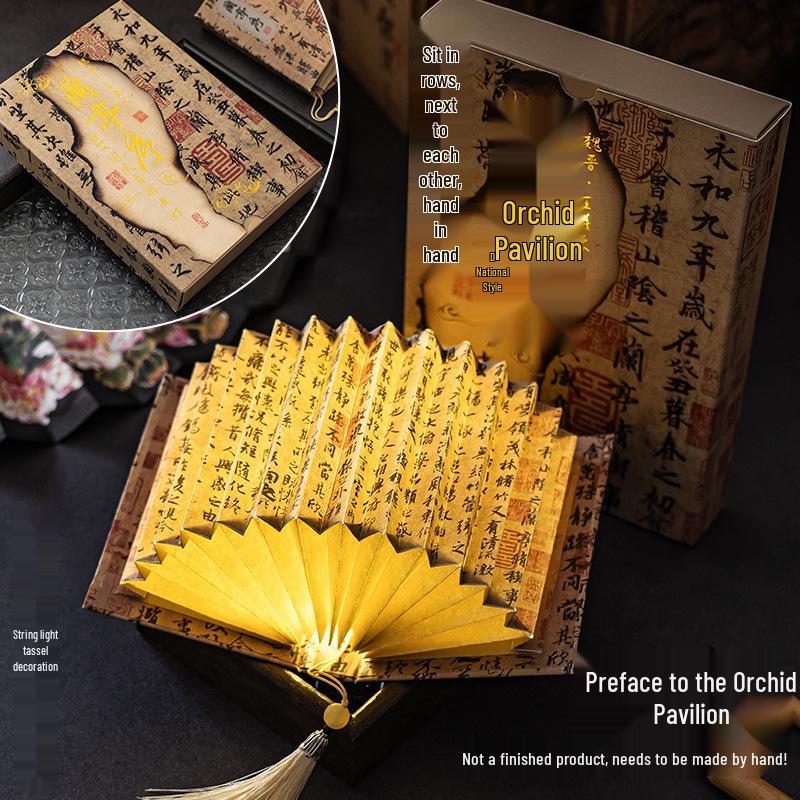 

Creative DIY Folding Fan-Shaped Paper Lamp: Ancient Style, Perfect for Birthdays & Festivals, Handmade Atmosphere Enhancer