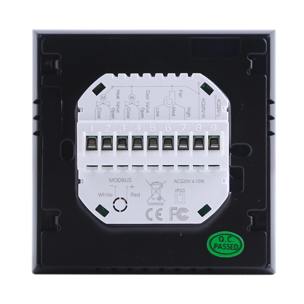 Intelligenter Raumthermostat mit vier Rohren, digitaler programmierbarer Temperaturregler für die Luft