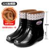 Medium tube rain shoes women soft sole medium tube adult antidrop super thick water boots deodorant thickened super light rain shoes rain boots