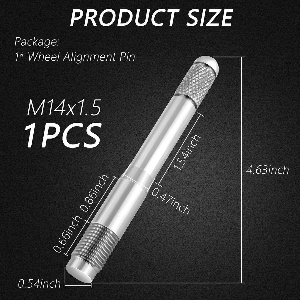 M14x1.5 Wheel Alignment Pin,Stainless Steel Wheel Alignment Tool Align Wheel with Lug Bolt Holes,Universal Car Accessories Wheel Hanger Tire