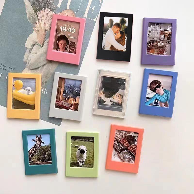 3-Inch Magnetic Polaroid Photo Frame Sticker for Kitchen, Office, Couple, or Bedroom Decor