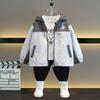 Children's Cartoon Dinosaur Print Hooded Jacket Boys' Zipper Jacket Spring And Autumn Styles