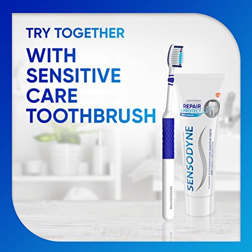 Sensodyne Repair and Protect Whitening Sensitivity Toothpaste for Sensitive Teeth, 3.4 Ounces (Pack of 2)