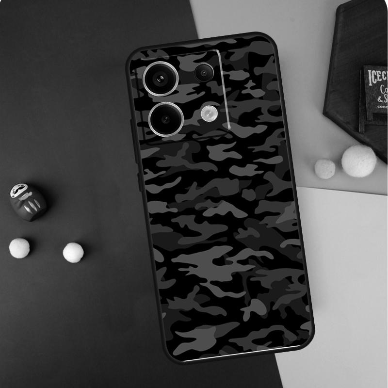 Black Night Camo Camouflage Case For Redmi Note 12 13 Pro Plus 9 10 11 9S 10S 11S 12S Cover For Redmi 12 9C 10C 12C 13C