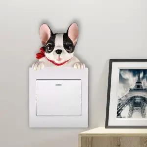 Creative Resin 3D Switch Stickers Living Room and Bedroom Wall Cartoon Switch Wall Stickers Decoration Protector Cover DIY