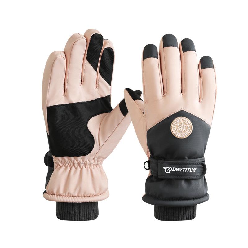 Simple Winter Ski Gloves Outdoor Sports Cycling Men and Women Same Style Warm Waterproof Windproof Touch Screen