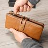 Damen-Geldbörse aus echtem Leder, multifunktional, RFID, lange Clutch
