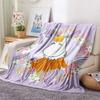 Moomin2 Flannel Blanket, High quality Comfortable for All Seasons, Home Decor, Warmth and Comfort