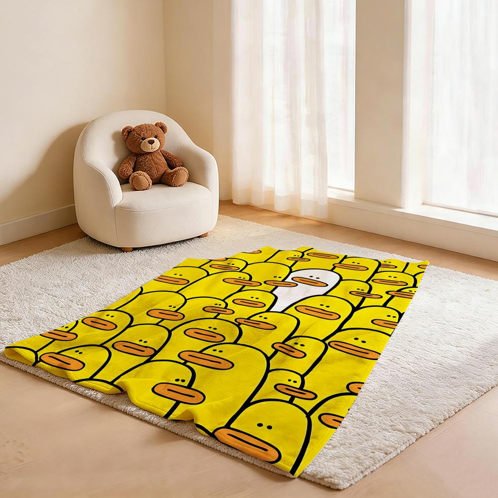 Art C-Cute Y-Yellow D-Duck Throw Soft Warm Flannel Fleece Throw Blanket for Sofa Bed Travel Home