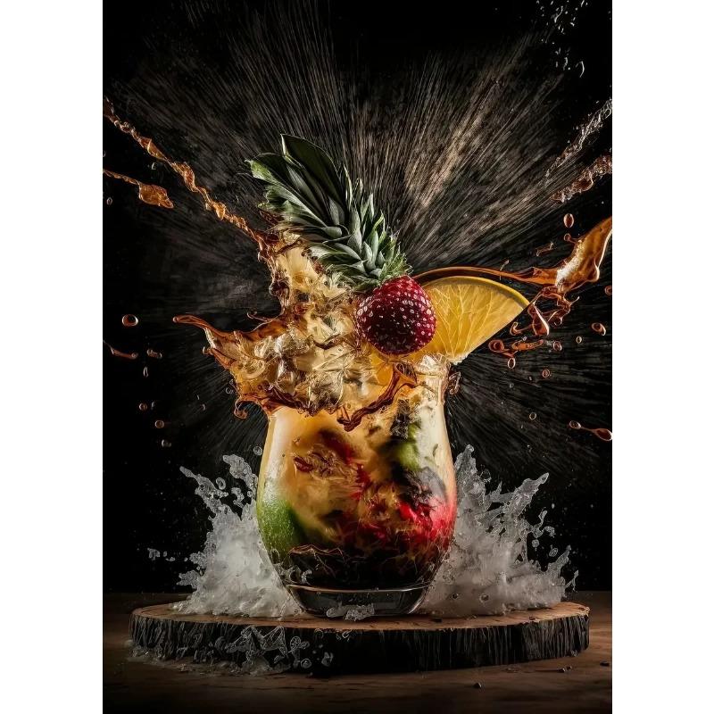 Cocktail Explosion poster Fruit Cocktail Don't Trust Bar Minimalist Print Canvas Painting for Living Room Modern Home Decor