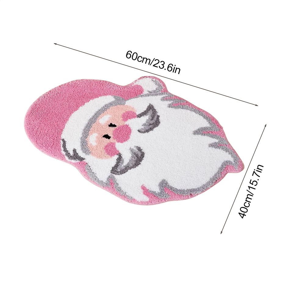 1pc Anomalous Floor Mat Santa Claus Christmas Tree Bathroom Floor Mat Living Room Entrance Door Mat Holiday Decoration Carpet