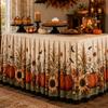 Halloween Table Skirt With Waterproof Dustproof Decor Dining 140-275cm Length