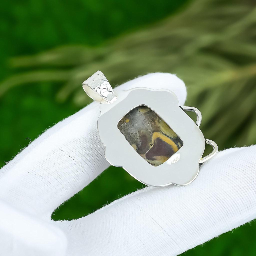 Friendship Day Sale 925 Silver Radiant Natural Fruit Jasper Daughter New Pendant