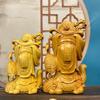 Natural Cypress Riding Turtle Longevity Star sculptures and figurines wood carving  Home Room Office Wealth Luck Feng Shui Decor
