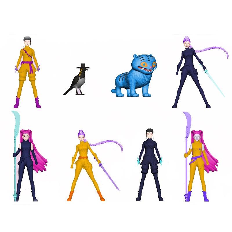 Kpop Demon Hunters Derpy Tiger Rumi Mira Zoey Sussy Action Figures Collectible Dolls for Adult Fans Birthday Christmas Gifts