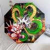 Padrão Dragon Ball, guarda-chuva de dobra automática, design portátil e dobrável, 8 varetas, um presente de Natal ou aniversário.