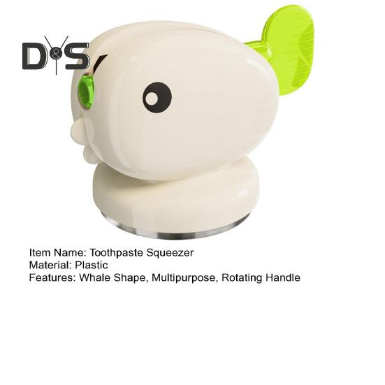Whale Zahnpasta-Quetscher, Zahnpastatuben, Kosmetik-Mehrzweck-Extruder mit drehbarem Griff, Kosmetik-Abfallreduzierer