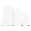 Arch Backdrop Stand, Set of 3, 1.8/1.5/1.2 m, Stable Structure, Easy Assembly, Gold Metal Arch Backdrop Stand with Cover, for Wedding, Birthday Party,