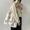 Dog Illustration Canvas Bag Shoulder Vintage