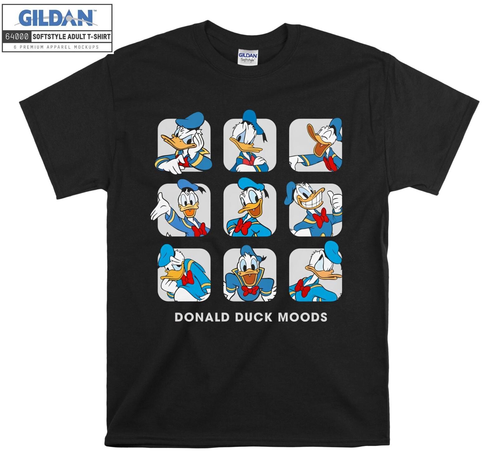 Donald Duck Moods Disney Cute T-shirt Gift T shirt Men Women Unisex Tshirt 6340 XL