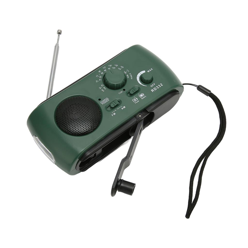 Solar Kurbelradio Multifunktionales Wiederaufladbares Notfallradio mit Taschenlampenfunktion für