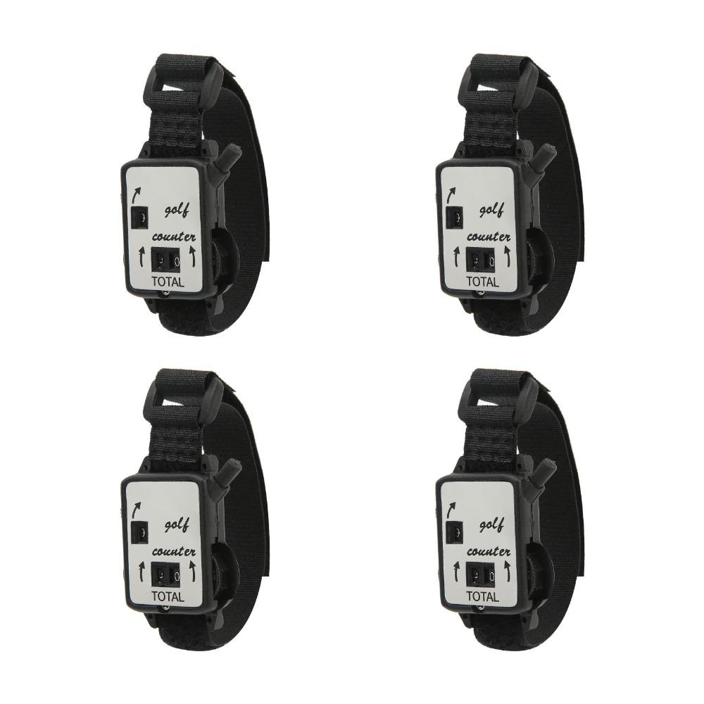4pcs Manual Counting Dial Golf Stroke Counter Easy-Press Button Tally Counter  Referee Use