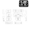 13pcs Set Air Condition Button Switch Cover Silver Replacement for Land Rover Range Rover Evoque 2012‑18