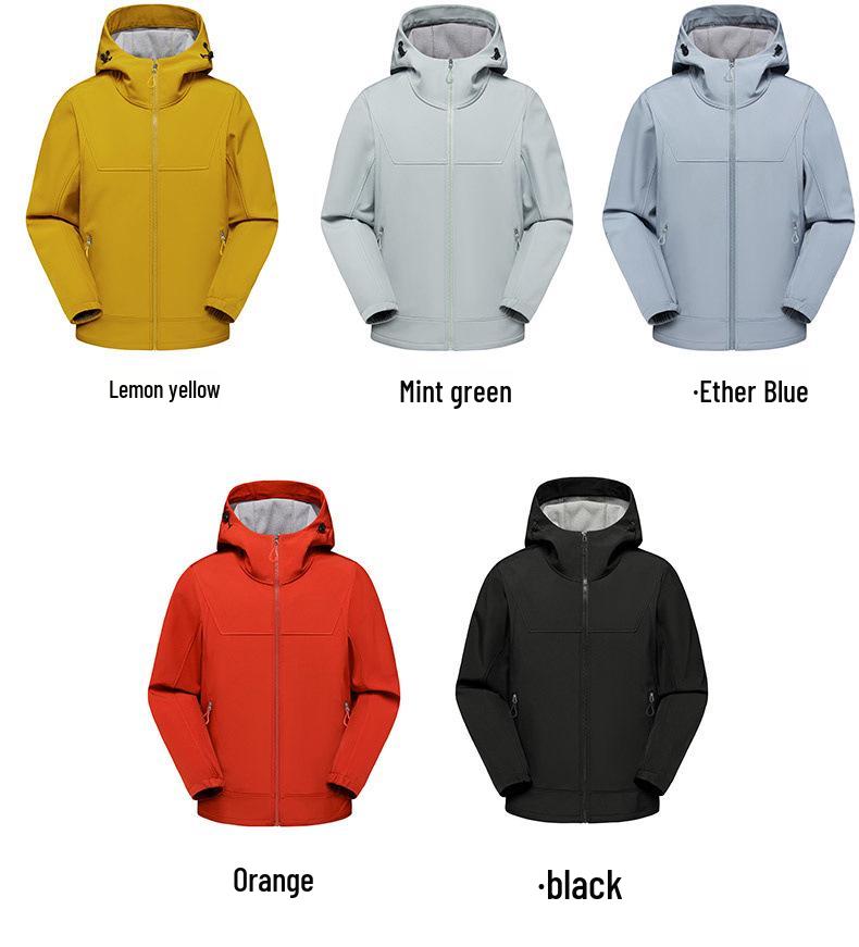 Couples' Hooded Windbreaker: Autumn/Winter Travel, Soft Shell, Windproof, Waterproof, Breathable, Warm, Mountaineering Single Layer.