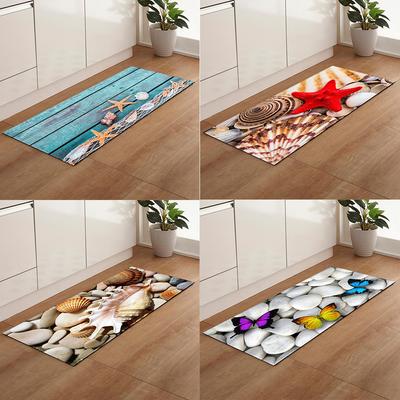 Wohnzimmer-Korridor-Teppich, rutschfeste Badezimmermatte, Tatami-Schlafzimmermatratze, Stranddruck, Küchenmatte, Veranda-Fußmatte