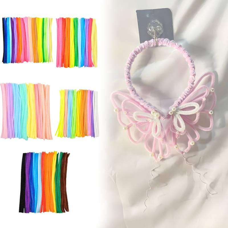 Plush Colored Twisting Rod Diy Simulation Strips Folding Rod Flowers Kid Toy