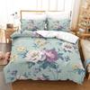 Watercolor Flower Retro Bedding Three-Piece Quilt Cover