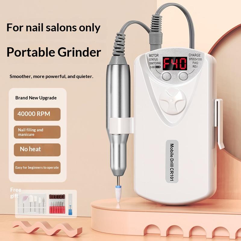 40000Prm Portable Nail Drill Rechargeable Electric Nail File Machine For Nails Gel Polish Removing For Salon Home For Gift