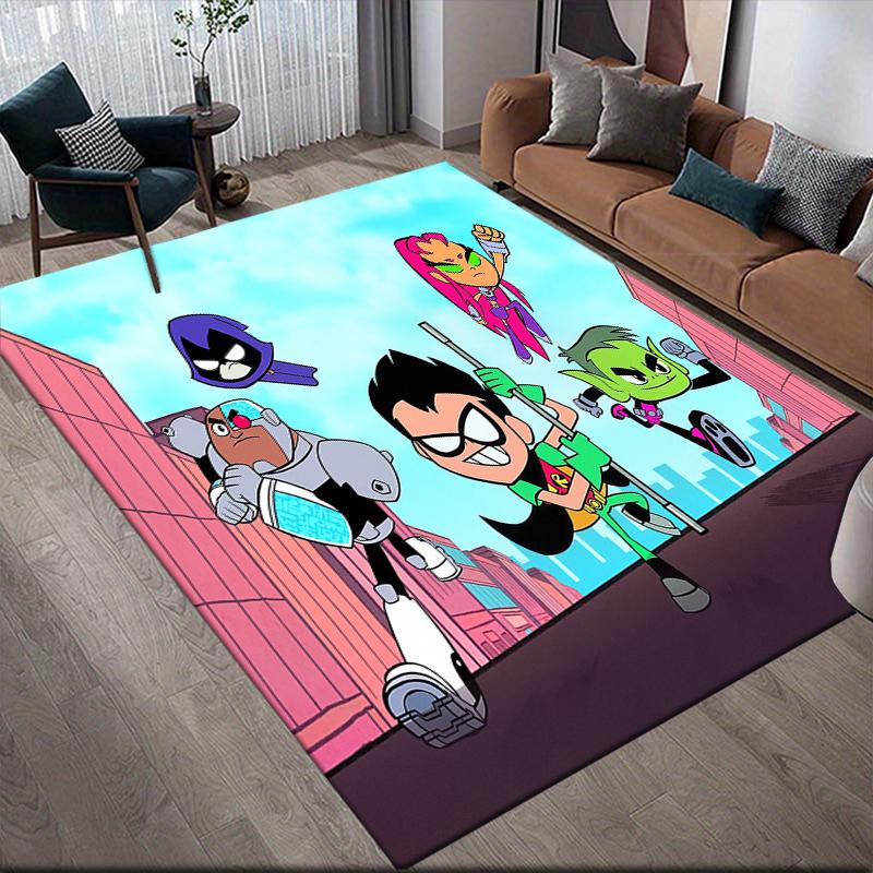 

Teen Titans Go! Cute Style Square Area Rug, Non-Slip Floor Mat for Home Living Room, Perfect Gift for Fans.chl 60x90cm
