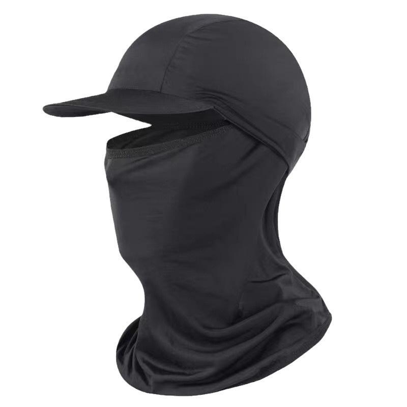 Sunscreen Face Cover Sun Hood Hat Uv Protection Ice Silk Headgear For Men Women Cycling Climbing Running Sunscreen Riding Hood