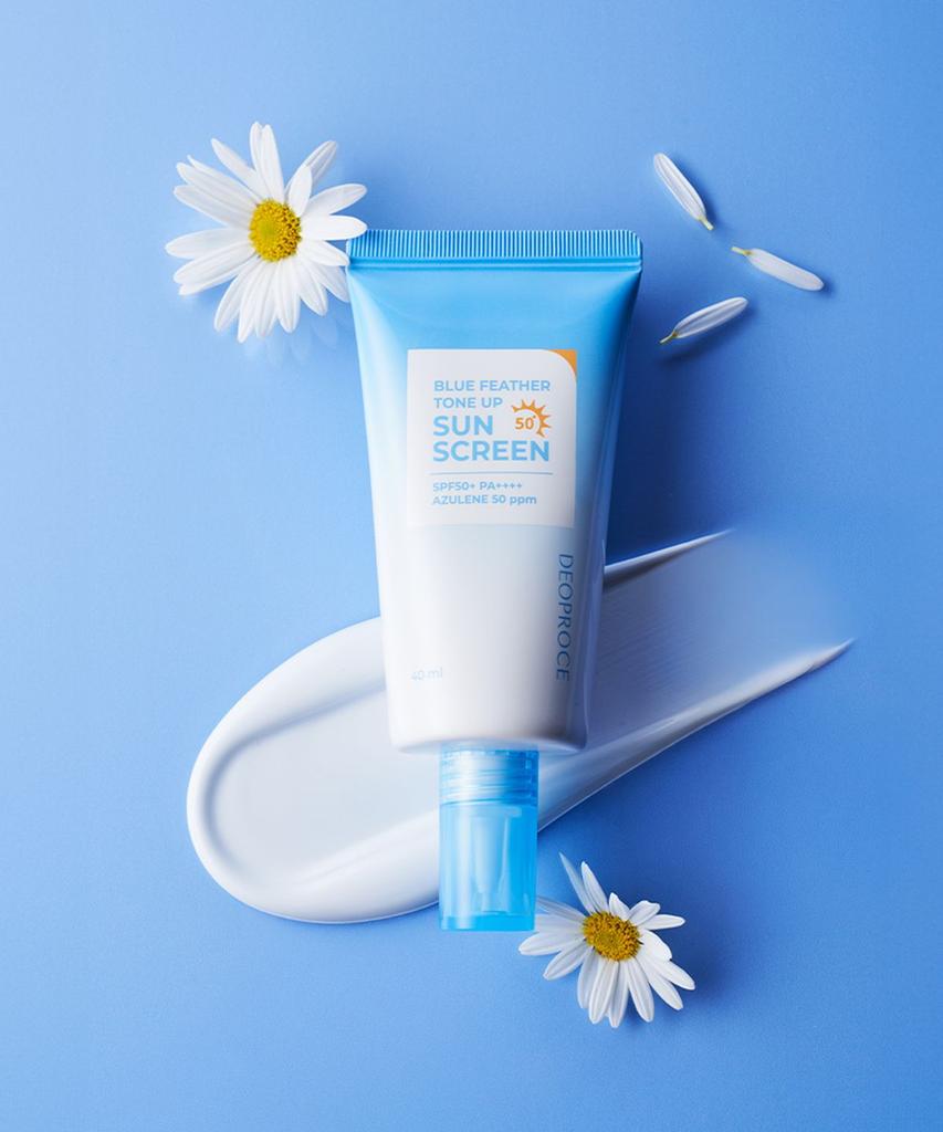 [DEOPROCE] Blue Feather Tone Up Sunscreen SPF50+ PA++++ 40ml