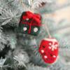 Christmas Tree Wool Felt Ornaments With Cartoon Design For Holiday Decor