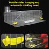 9.5mm Interface Birds Double-sided Hanging Cup Automatic Drinking Bowl and Tee Connector Quails Pigeons Chicks Waterer Cups 5Pcs