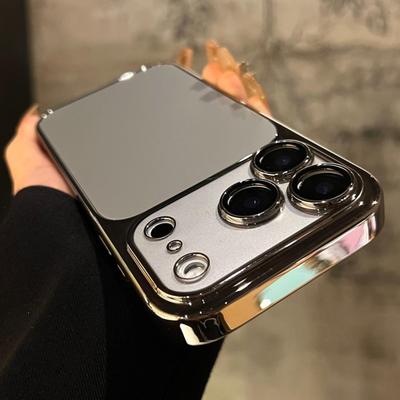 Plating Bumper AG Matte Tempered Glass Camera Protection Case for iPhone 17 16 15 Pro Max Shockproof Hard Back Clear Cover