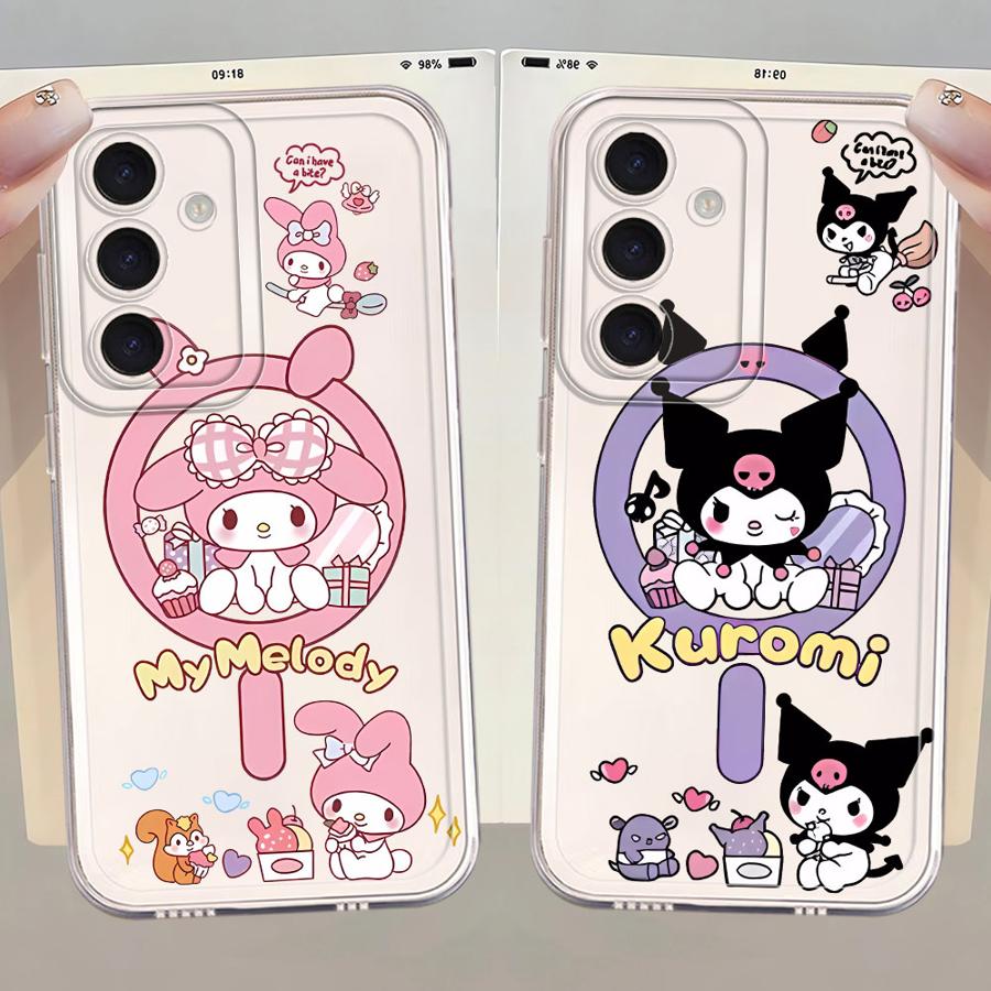 Cartoon Cute Kuromi Case for Samsung Galaxy A57 A56 A36 A37 A52 A17 A52 A14 A16 A34 A35 A26 A24 A55 A54 A15 A25 A51 Phone Cover