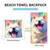 Foldable Beach Towel Storage Bag with Exquisite Printed Pattern, Bright and Colorfast 160 * 80cm