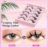 Thick Long Handmade Craft Wispy Fluffy Thai Wet Eyelashes False Eyelashes 3D Faux Mink Eyelashes