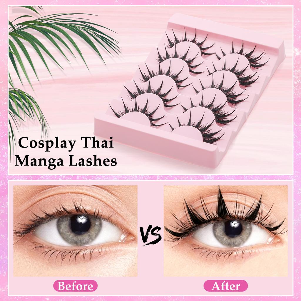 Thick Long Handmade Craft Wispy Fluffy Thai Wet Eyelashes False Eyelashes 3D Faux Mink Eyelashes