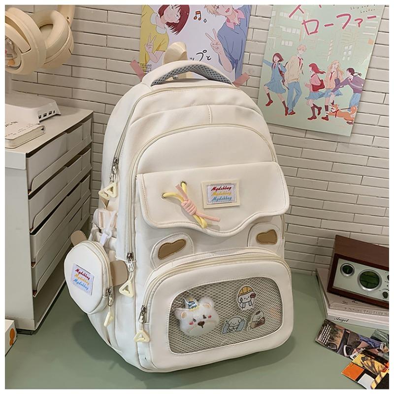 New high-value, fresh, sweet and cute bear transparent, junior high school and high school backpack