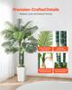 VEVOR Τεχνητό Δέντρο Φοίνικας Areca 1829 mm, Ψεύτικοι Φοίνικες Τροπικά Φυτά με Ψηλό Λευκό Γλάστρα, Ψεύτικο Μεγάλο Μεταξωτό Φυτό σε Γλάστρα