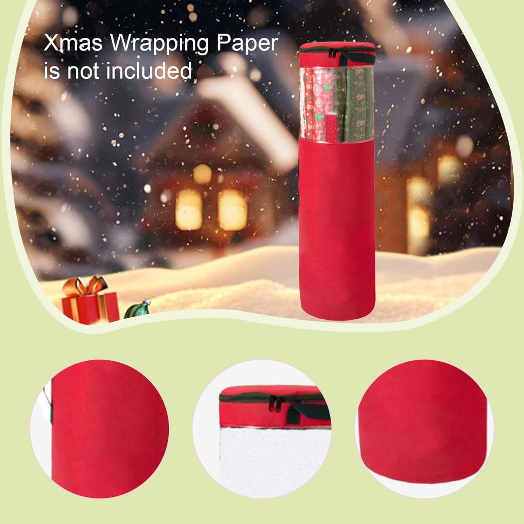Wrapping Paper Storage Bag Holds 24 Rolls Container Christmas Wrapping Paper Holder for Halloween DIY Craft Projects Festival