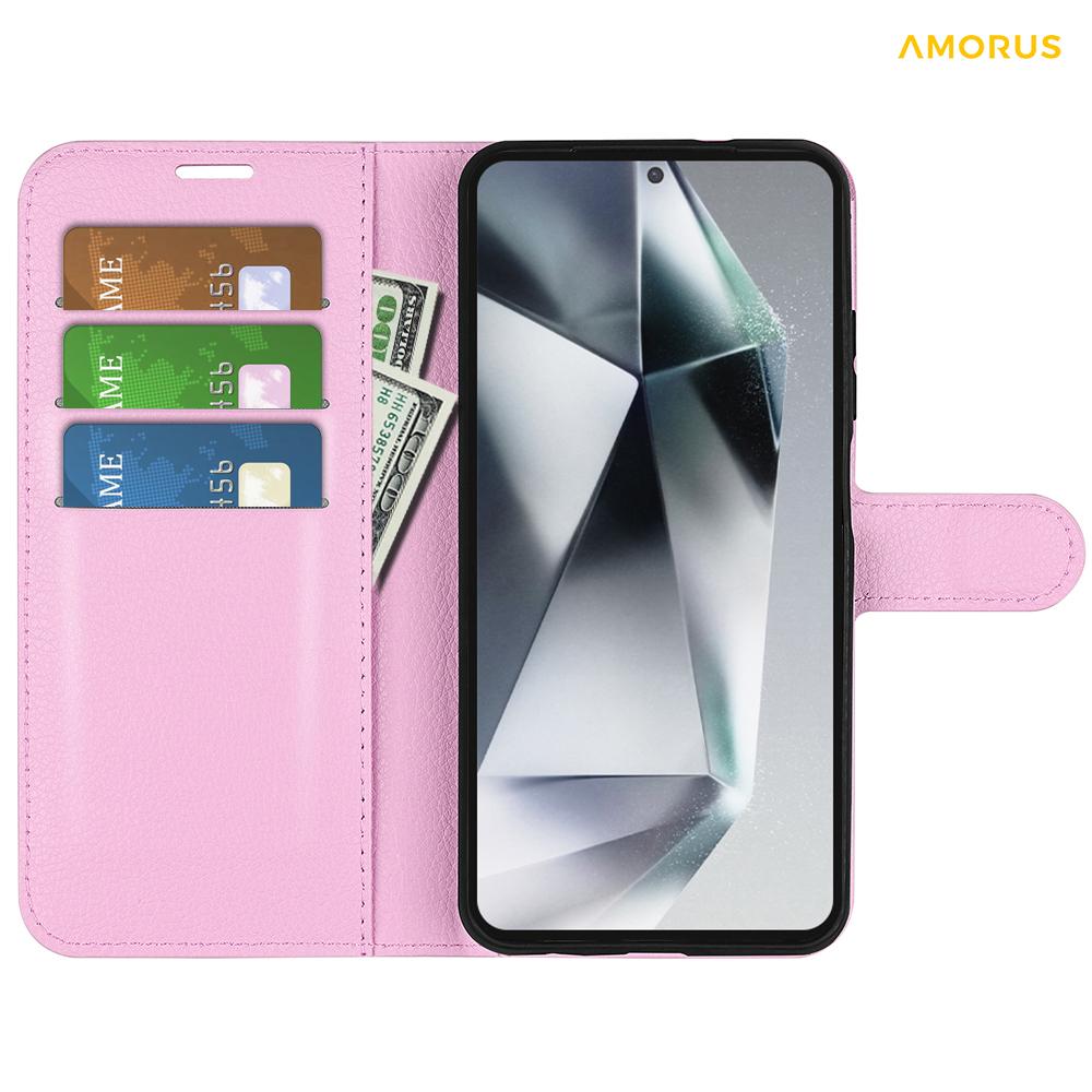 For Samsung Galaxy S24 Ultra Wallet Case Litchi Texture Shockproof Leather Flip Stand Phone Cover
