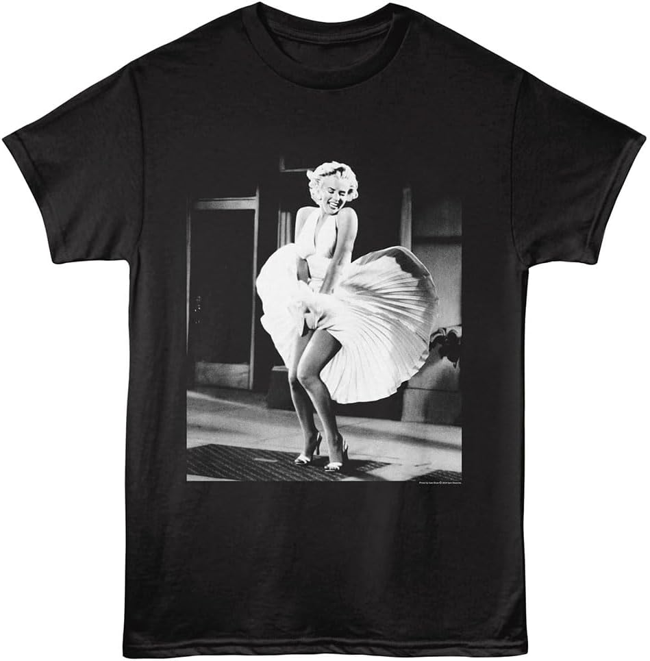 Marilyn Monroe Iconic Dress Photo Adult Short Sleeve T Shirt American Icon Vintage Style Graphic Tees S разноцветный