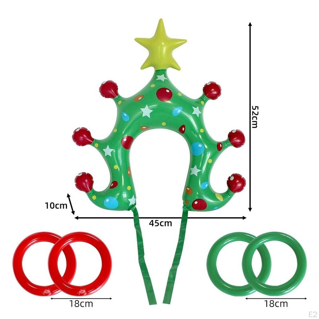 Wurfspiele Set Aufblasbares Weihnachtsbaum Stirnband Sport Karneval Outdoor für Weihnachtsaktivität
