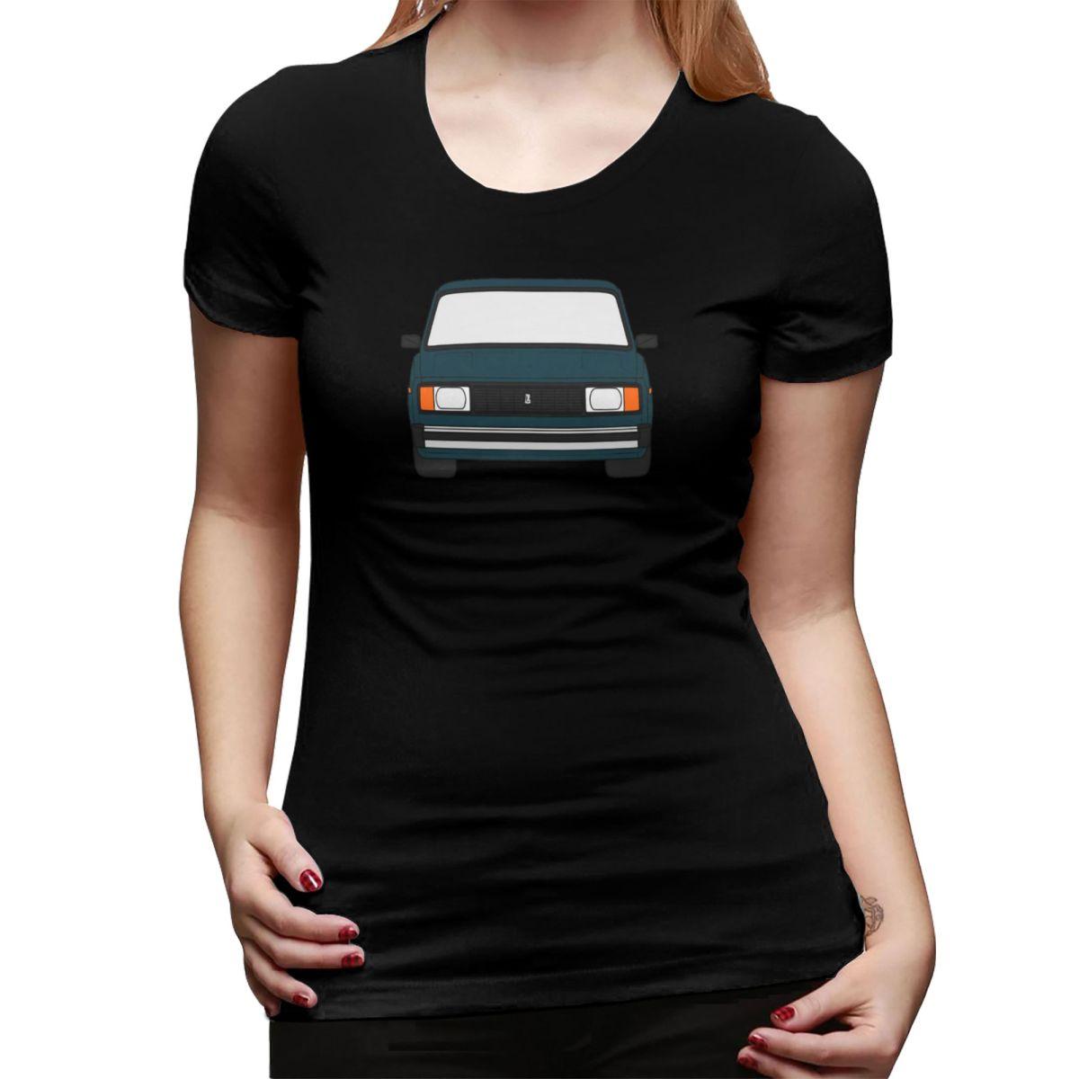 

Lada VAZ 2104 2105 2107 Nova Riva Green Color TShirt for Women Crew Neck Streetwear T Shirts Womens Short Sleeve Clothes Tops 2XL